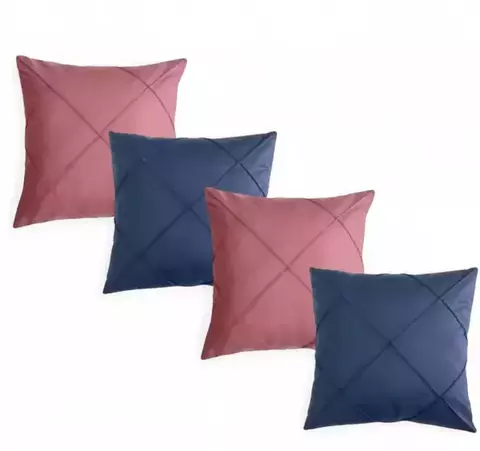 Kit 04 Almofadas Cheias em Suede Drapeada 45x45cm Decorativas Sala Quarto Sofá - JH Enxovais - comprar online