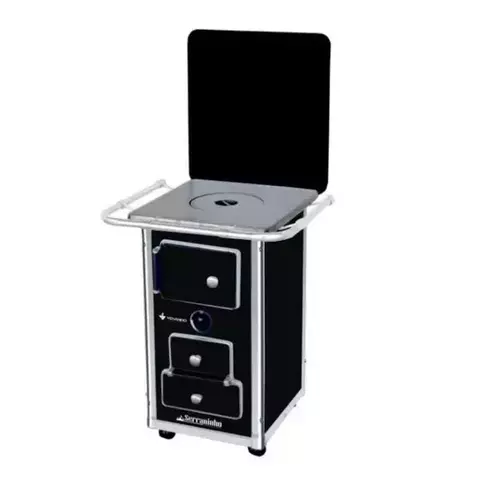 Aquecedor a Gás Serraninho Preto Com Tampa AAGSPR - Venâncio - comprar online