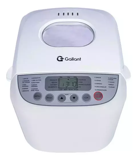 Panificadora 19 Programas Gallant 600w 220v Branca