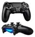 Controle Sem Fio Deltrad Para Ps4 Pc Gamer Smart Tv Gamepass Android Play 4 Cor Preto