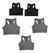 Kit 5 Top Feminino Alta Sustentação Academia Fitness Treino