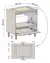 Balcão De Cozinha Compacto Para Cooktop 4 Ou 5 Bocas Com 1 Porta E Nicho Para Forno Cor branco - loja online