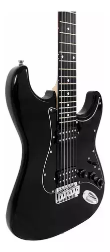 Guitarra Elétrica Giannini G-102 Black brilhante com escudo Black BK/BK