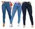 Kit 3 Calça Dins Feminina Cintura Alta Com Lycra Promoção TAM 36 AO 46