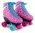 Patins Profissional Infantil 4 Rodas Roller Luna Rosa 34 ao 40