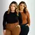 Kit 2 Blusa Plus Size Feminina Manga Longa Canelada Frio TAM G1 AO G4