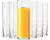 6 Copos Vidro Long Drink Festa Coquetel Água Suco Tubo 300ml Cor Clear