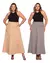 Kit 2 Saia Feminina Longa Plus Size Alfaiataria Elegante G1 AO G3 - comprar online