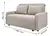Sofá Cama 3 Lugares 1,38M Bege Matrix Amora New Matrix - comprar online