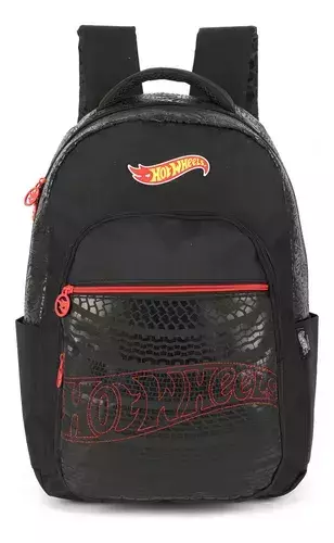 Mochila Escolar Infantil De Costas Hot Wheels MS47781HW Cor Vermelho