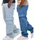 Kit 2 Calças Cargos Masculina Jeans Larga Bolso Streetwear TAM 36 AO 46