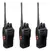 Kit 3 Radio Comunicador Walktalk 12km Segurança Profissional Cor Preto