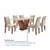Conjunto Sala de Jantar Mesa Tampo de Vidro 6 Cadeiras Espanha Yescasa Chocolate/Off White/Suede Bege - comprar online