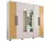 Guarda-roupa Casal com Espelho 6 Portas 4 Gavetas Araplac Braga