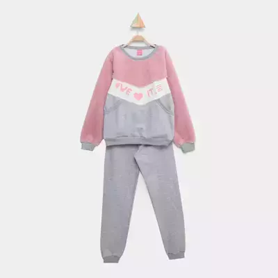 Conjunto Infantil Longo Kamylus Blusa Manga Longa e Calça Moletom We Love It Menina - comprar online