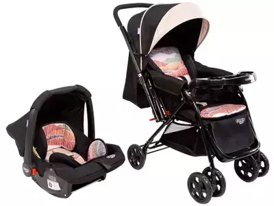 Carrinho de Bebê com Bebê Conforto Cosco Kids Travel System Reverse 4 Rodas 0 a 15kg - comprar online