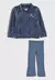 Conjunto 2pçs Manga Longa Elian Blusa De Plush E Calça Azul - comprar online