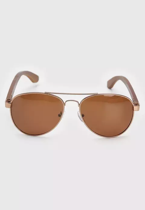 Óculos De Sol Hang Loose Polarized Haste Em Bambu Marrom - comprar online