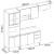 Cozinha Modulada 4 Peças FI0006 Demobile - GarageEletro