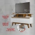 Rack para TV até 50 Polegadas com Nicho e 2 Portas Retrô Multimóveis CR45294 Cinamomo/Branco - comprar online