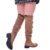 Bota Montaria Feminina Over The Knee Cano Longo Acima Do Joelho Salto Baixo - Caramelo TAM 33 AO 40 - comprar online