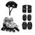 Patins Roller Infantil Rosa com Kit Segurança Capacete Joelheira e Protetor de Pulso Mor M Preto+Cinza