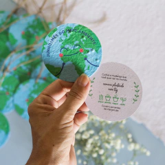 TAG REDONDA - MÊS DO MEIO AMBIENTE - 6,5cm - PERSONALIZADA - MIMUS | Design ecológico 