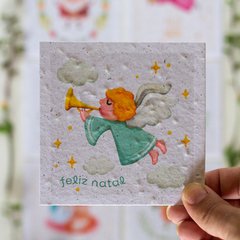 Cartão de Natal Plantável - Papel Semente 10x10cm - 10 unidades - MIMUS | Design ecológico 