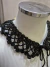 Gola de Crochê Black com Brilho - comprar online