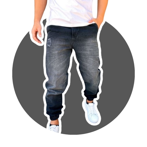 Jogger Jean Mom Black