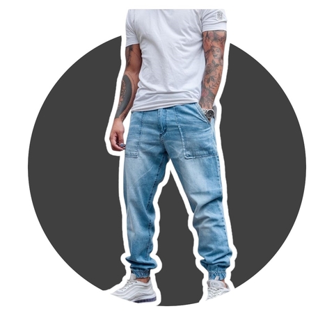 Jogger Jean Azul