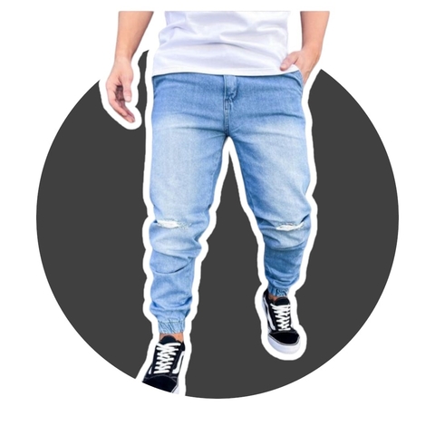 Jogger Jean Mom Blue