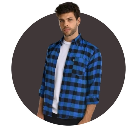 Camisa Leñadora Azul - comprar online