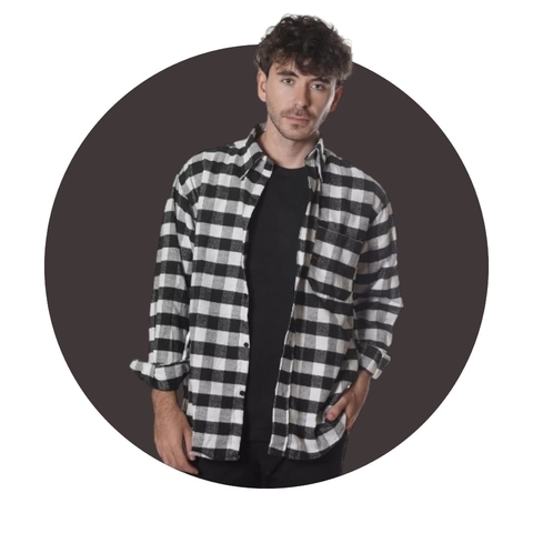 Camisa Leñadora Negra