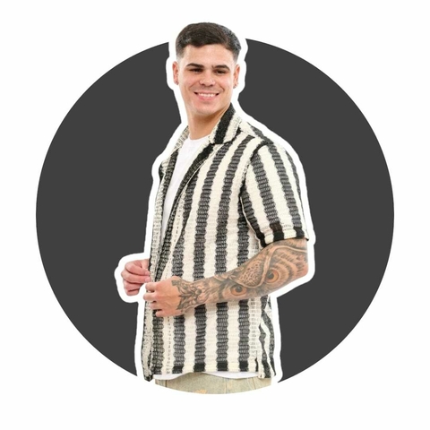 Camisa Crochet Rayada