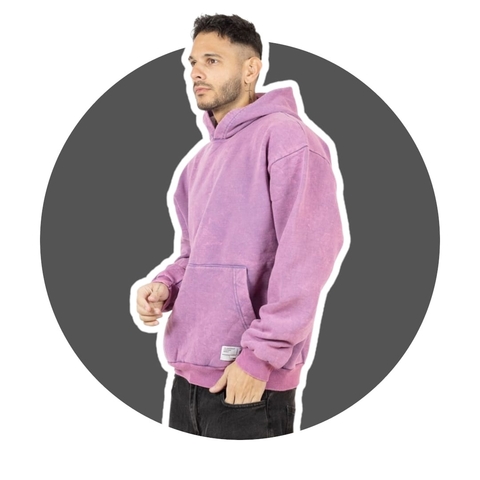 Canguro Frisa Washed Lila - comprar online