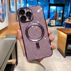 FUNDA IPHONE 15 PRO MAGSAFE GLITTER - tienda online