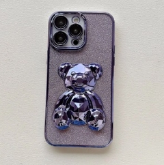 Imagen de FUNDA IPHONE 15 DIAMOND BEAR 3D CON GLITTER