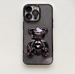 FUNDA IPHONE 15 PRO MAX DIAMOND BEAR 3D CON GLITTER en internet