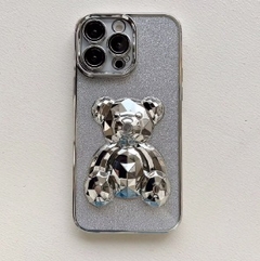 FUNDA IPHONE 15 PRO MAX DIAMOND BEAR 3D CON GLITTER - G&G Tienda Online