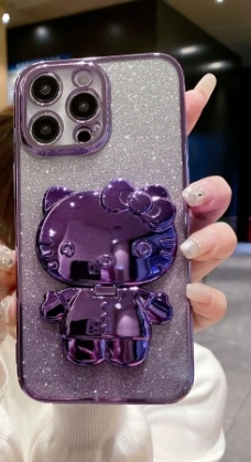 Imagen de FUNDA IPHONE 15 PRO KITTY GLITTER