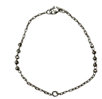 PULSERA FORCET DE ACERO CON 3 BOLITAS ESPACIADAS DE 18 CM