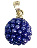 DIJE BOLITA DE FUEGO DE 10MM CON MICROPERLA DE PLATA VIOLETA
