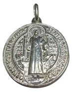 DIJE DE PLATA ITALIANA SAN BENITO - comprar online