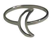 ANILLO DE ACERO LUNA CALADA CENTRAL Nº 17