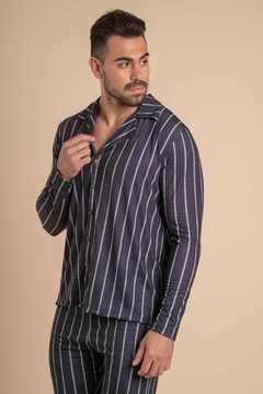 PIJAMA LARGO HOMBRE CAMISERO (DO1460L)