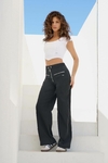 PANTALON ANCHO Y CINTURA CON CON CRUCES CON BROCHES (BI65115)