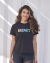 REMERA MANGAS CORTAS DE ALGODON CON TRANSPARENCIA DE TUL LATERALES (BI20122)