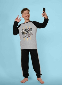 PIJAMA LARGO NENE EST. AUTO CARRERA (LE25961) - comprar online