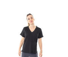 REMERA MANGAS CORTAS ESCOTE EN V (CS10146)